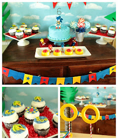 sonic the hedgehog cupcake toppers, sonic the hedgehog sweets table, sonic the hedgehog parties