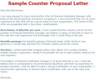 counter proposal letter