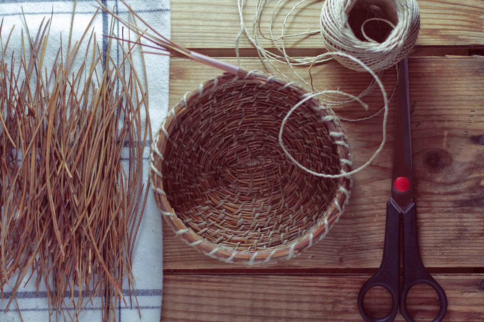 Little Projectiles Pine Needle Baskets