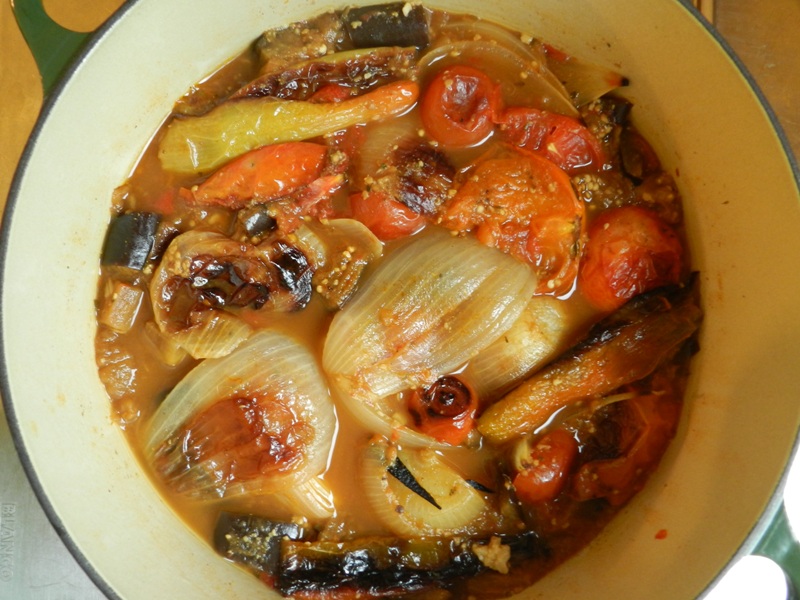 Kale Eats Roasted Eggplant, Tomato & Black Bean Soup