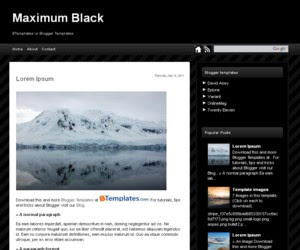 Maximum Black Blogger Template