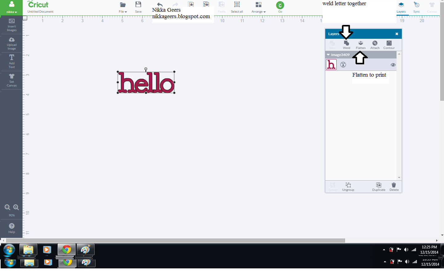 Create your Vision Cricut Explore Text Tutorial