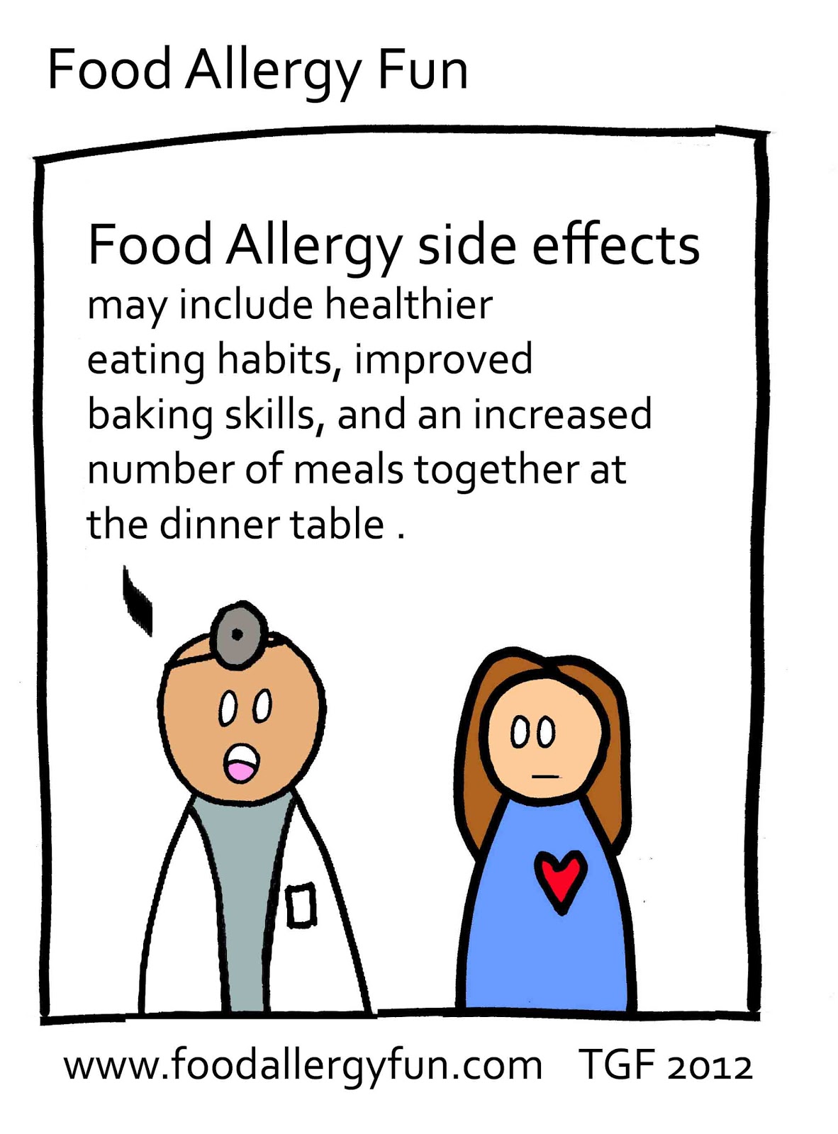 Food Allergy Fun: Side Effects - Food Allergy Cartoon