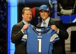 Roger Goddell and Matt Stafford