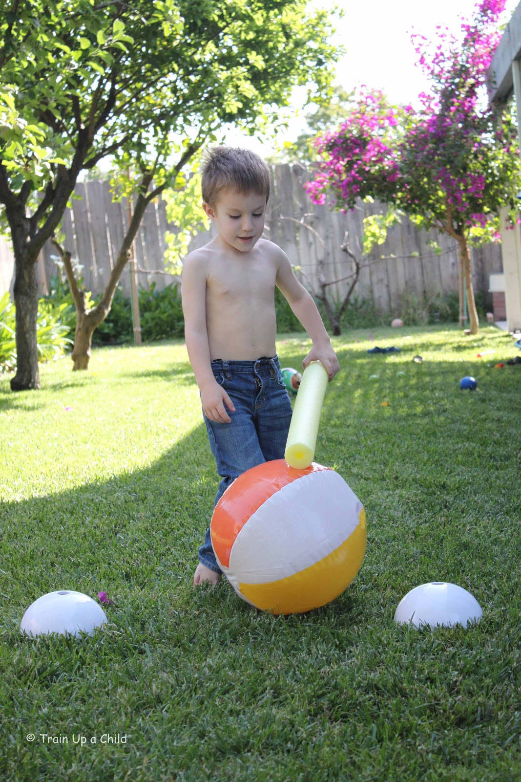 Pool Noodle Backyard Obstacle Course Learn Play Imagine