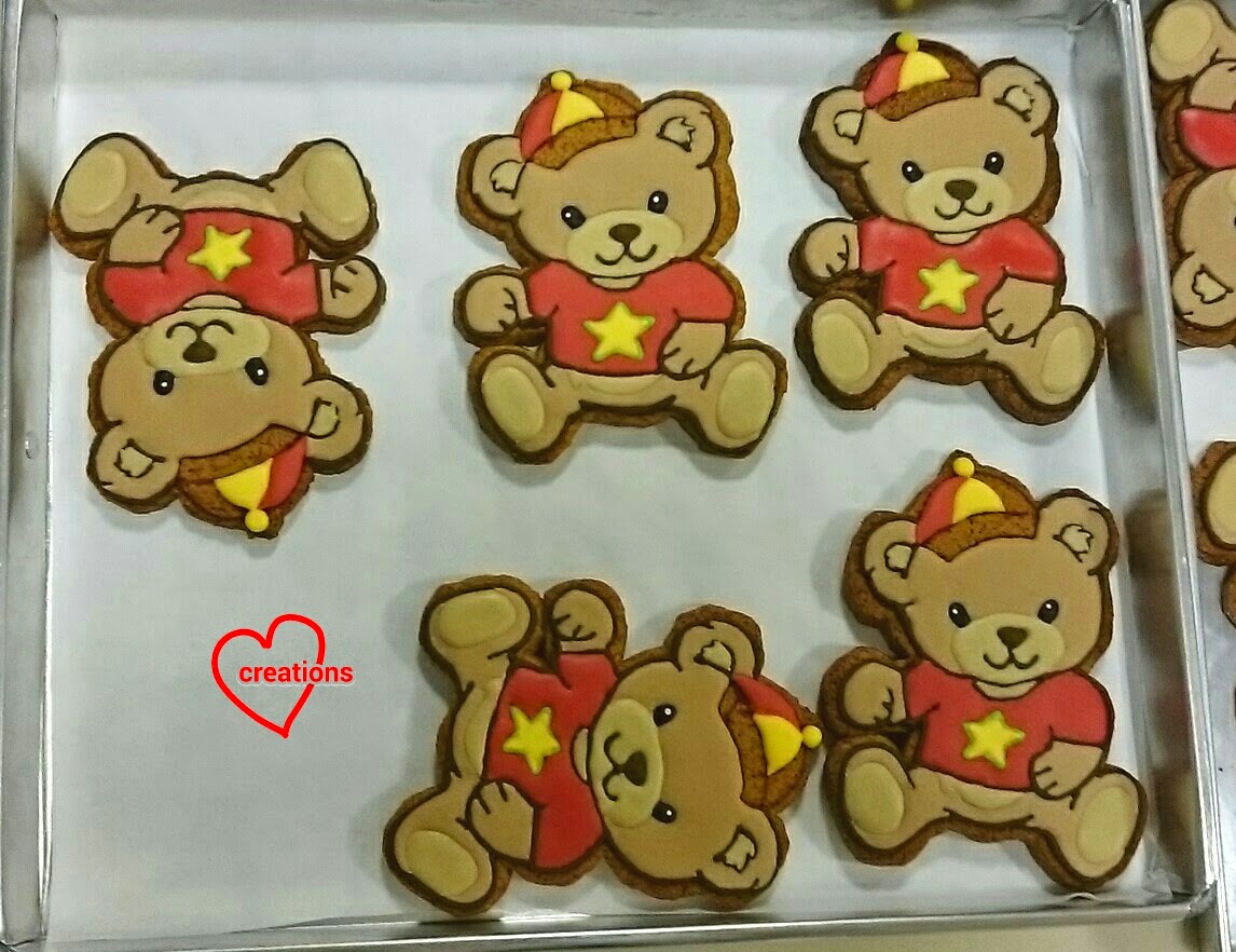 Loving Creations for You Teddy Bear Brown Sugar Cookies (how to make