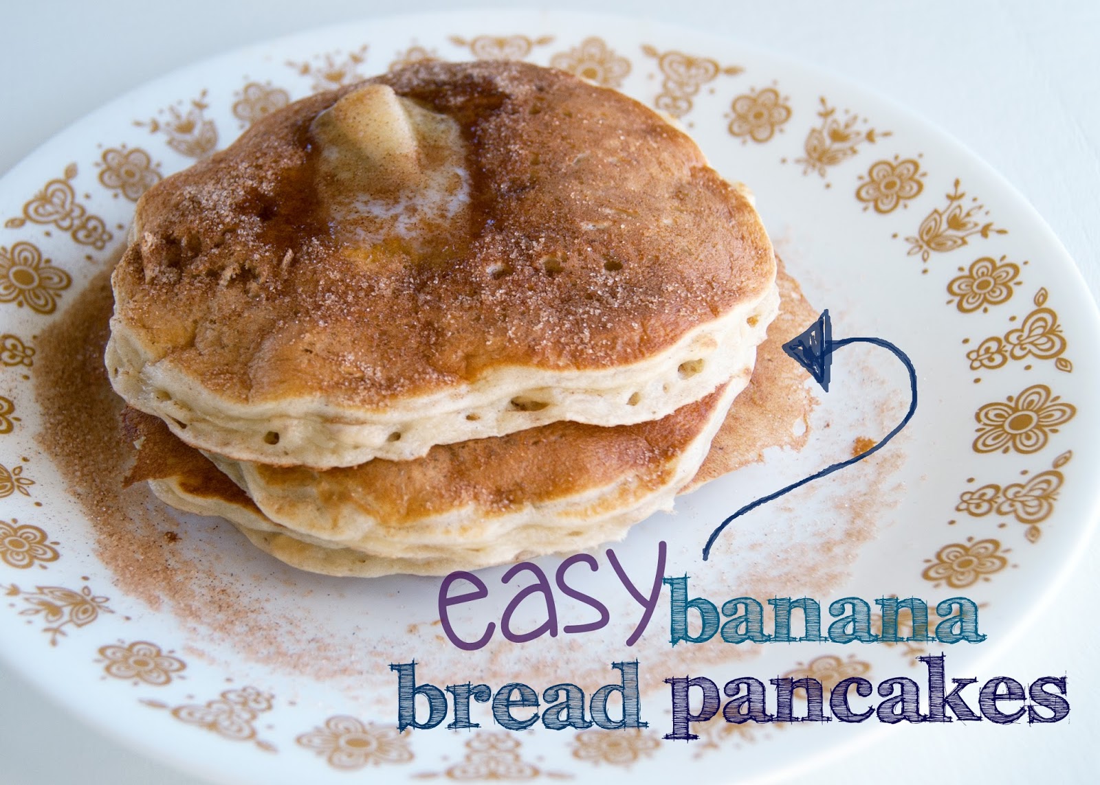 Easy Banana Bread Pancakes