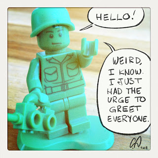 Schultz says: hello! Schultz lego character says hello - by Cesare Asaro
