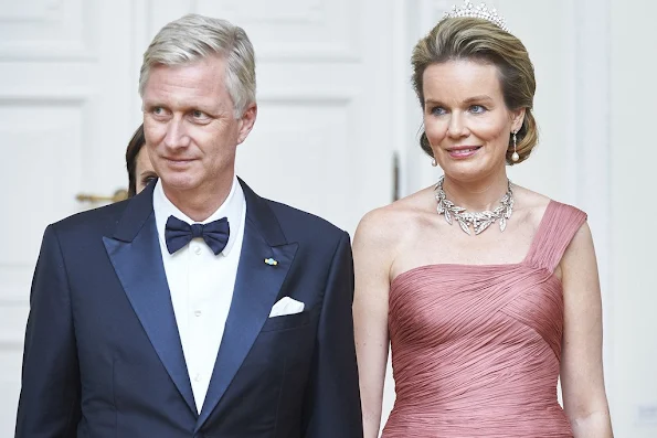 First Lady Agata Kornhauser-Duda and King Philippe of Belgium and Polish President Andrzej Duda and Queen Mathilde of Belgium