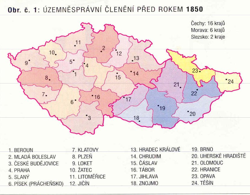 Map of bohemia 1850