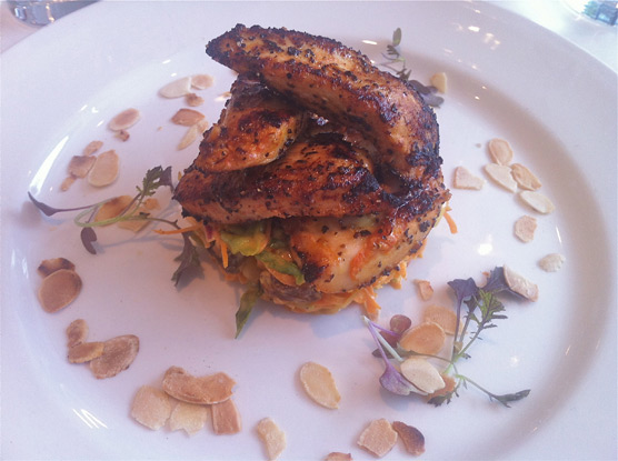 The Rose Garden - Coronation chicken -  spiced free range chicken breast, coronation coleslaw, toasted almonds