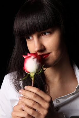 amor mujer rosa