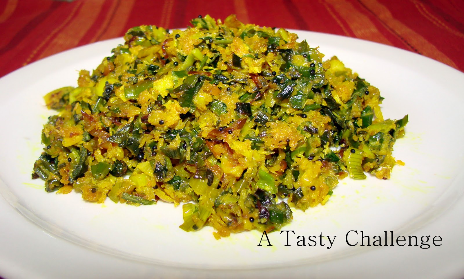 A Tasty Challenge..... Spring Onion Thoran (Stir Fried Green Onion