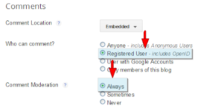 Cara Mengaktifkan Comment Moderation di Blogger