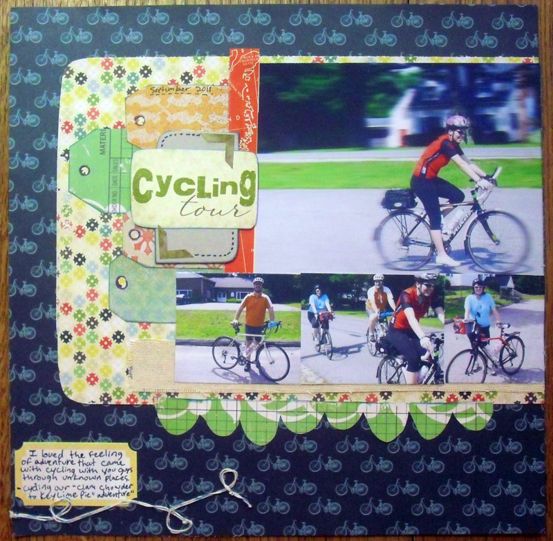 Cycling Tour Scrapbook Layout Studio Katie