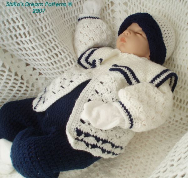 free knitting pattern: boys baby clothes models