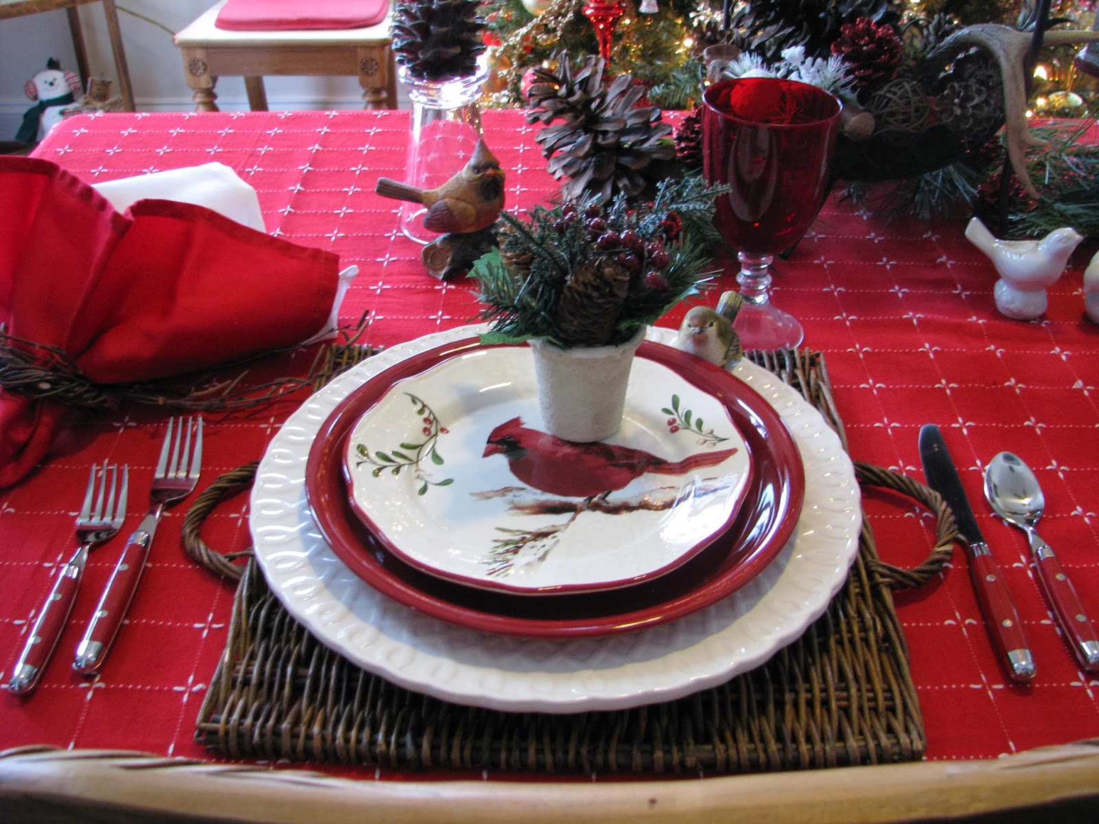 Designs by Pinky: ~~~A Woodland Christmas Table!!!~~~