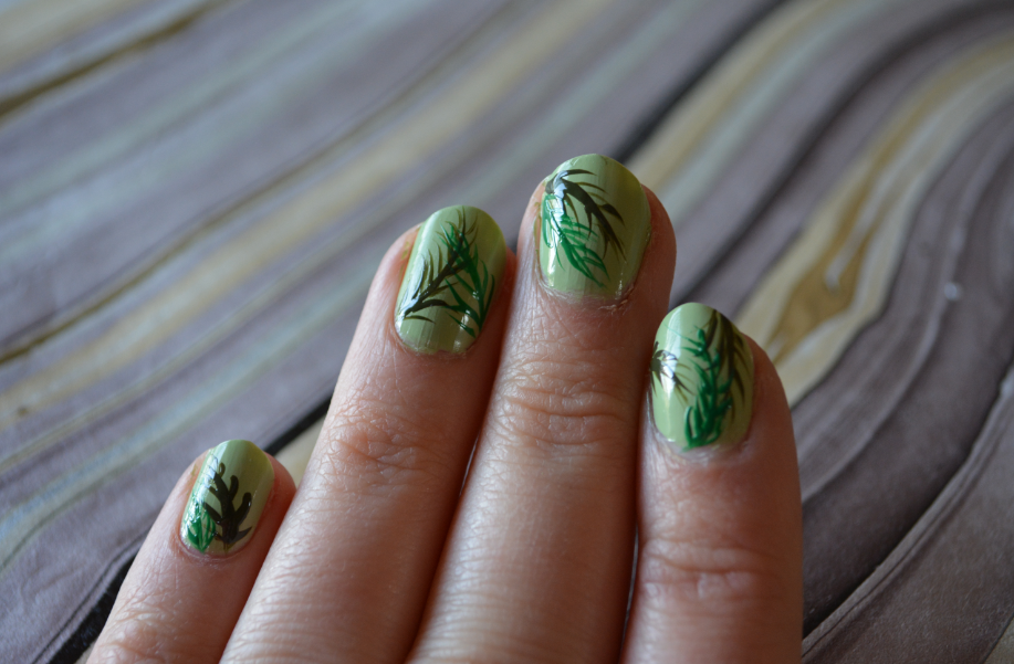 Green Leaf Nail Art - wide 10