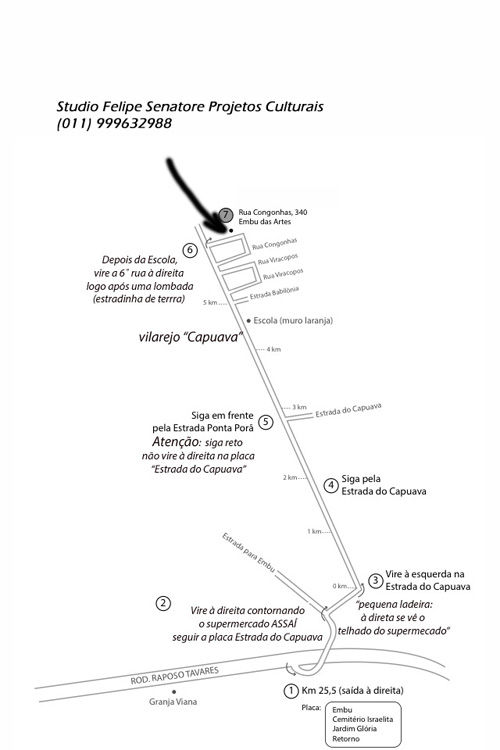 VEJA COMO CHEGAR: clique no mapa para as instruções