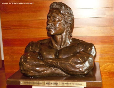 THE ORIGINAL BRONZE BUST OF "THE FATHER OF THE CHAMPIONS" JOE WEIDER SHOWCASED AT THE WEIDER HEALTH AND FITNESS HEADQUARTERS BUILT- Instructional Double DVD - Robby's philosophy on bodybuilding,  training and healthy lifestyle, and his old-school workout approach  ▶ www.robbyrobinson.net/dvd_built.php