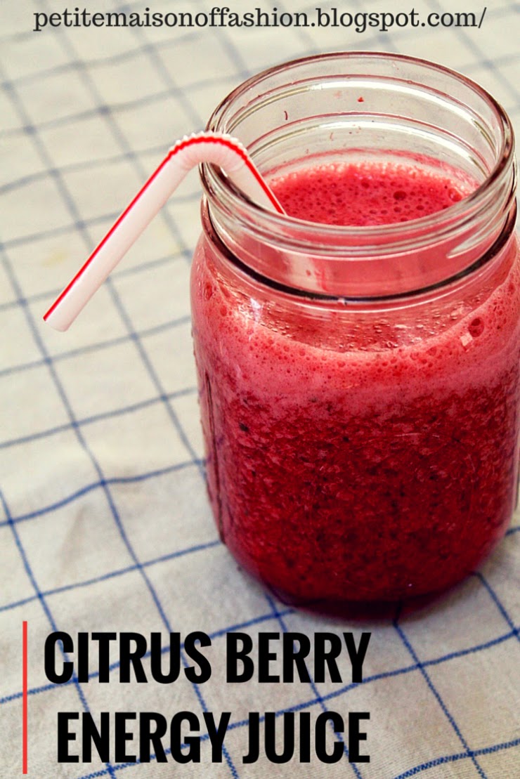 Post Workout Drink: Healthy Citrus Berry Energy Juice