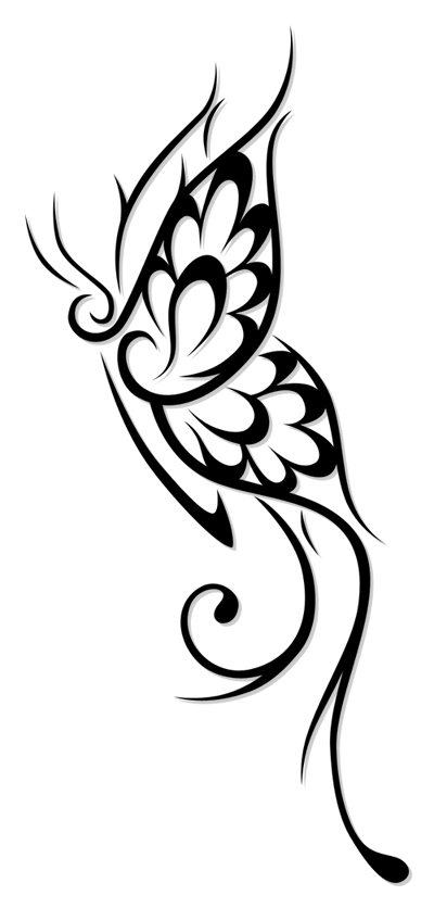 Butterfly Designs Tattoos on Image Design Butterfly Tribal Tattoo Nice For