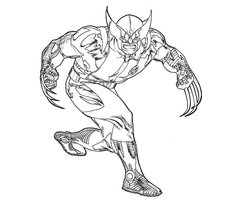 #8 Wolverine Coloring Page