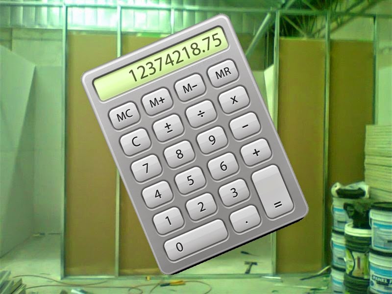 Calcular el material para hacer una división de tabla roca o cielo falso