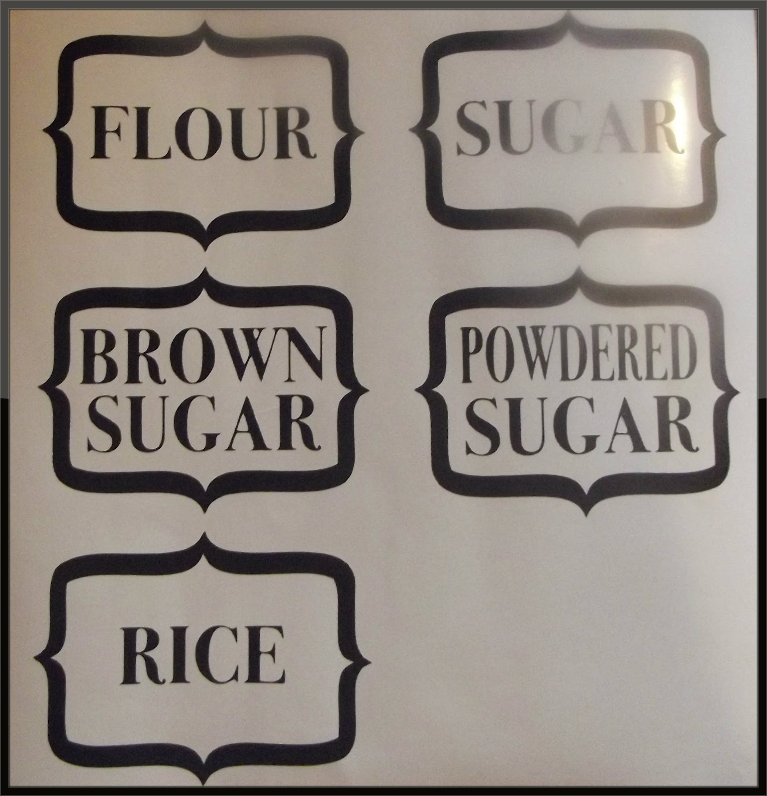 Le Mie Cose Favorites Pantry Labels Black Matte Vinyl