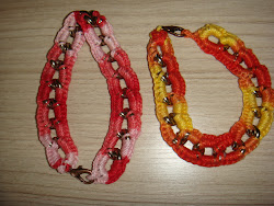 Pulseiras de crochê