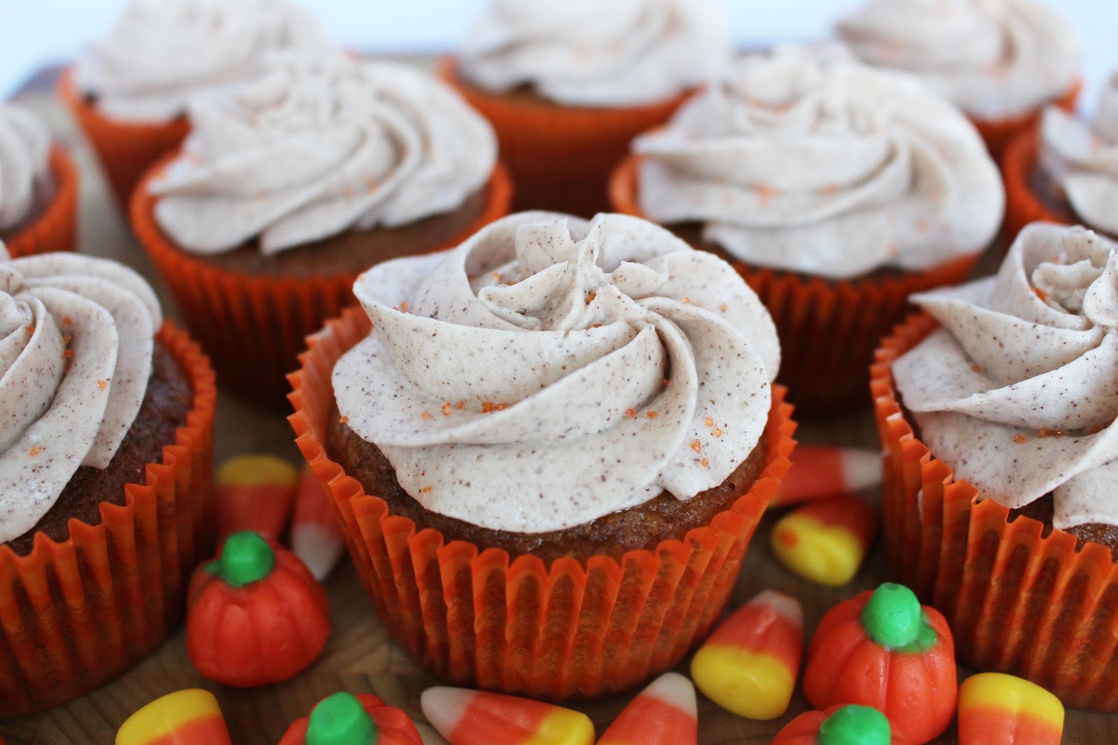 Kylee's Kitchen Pumpkin Cupcakes with Cinnamon Buttercream Frosting