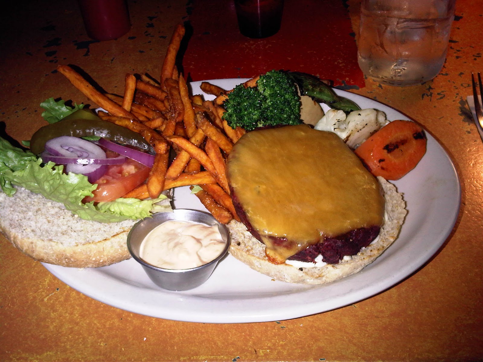 Chomp Blue Plate Diner Veggie Burger