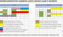 PROGRAMACIÓN ENTRENAMIENTOS JULIO Y AGOSTO