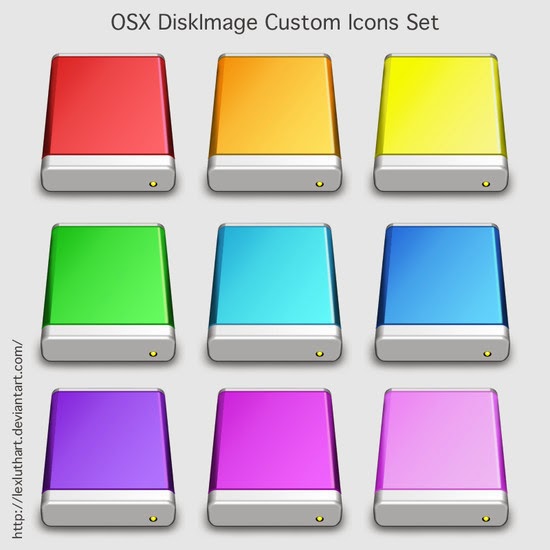 OSX DiskImage Custom Icons Set OSX DiskImage Custom Icons Set