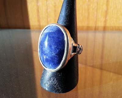 lapis oval column ring by alex streeter