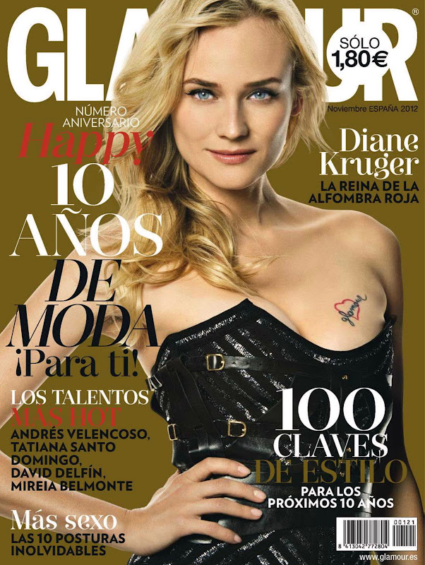 Diane Kruger on the cover of Glamour Spain November 2012 issue