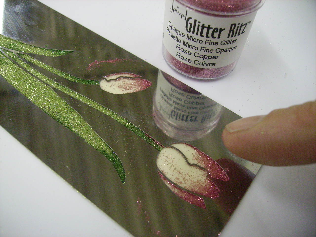 Cherished Scraps Glitter painting Tutorial