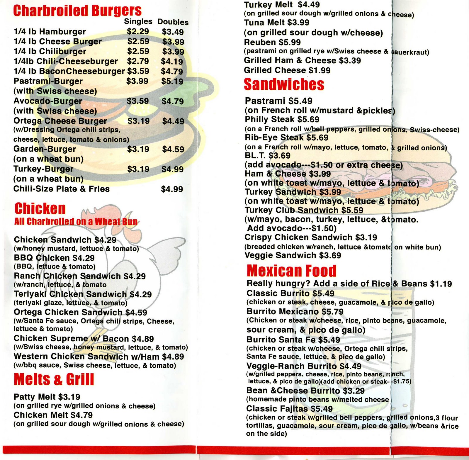 VC Menu Jimmy Dean Charbroil American Santa Clarita