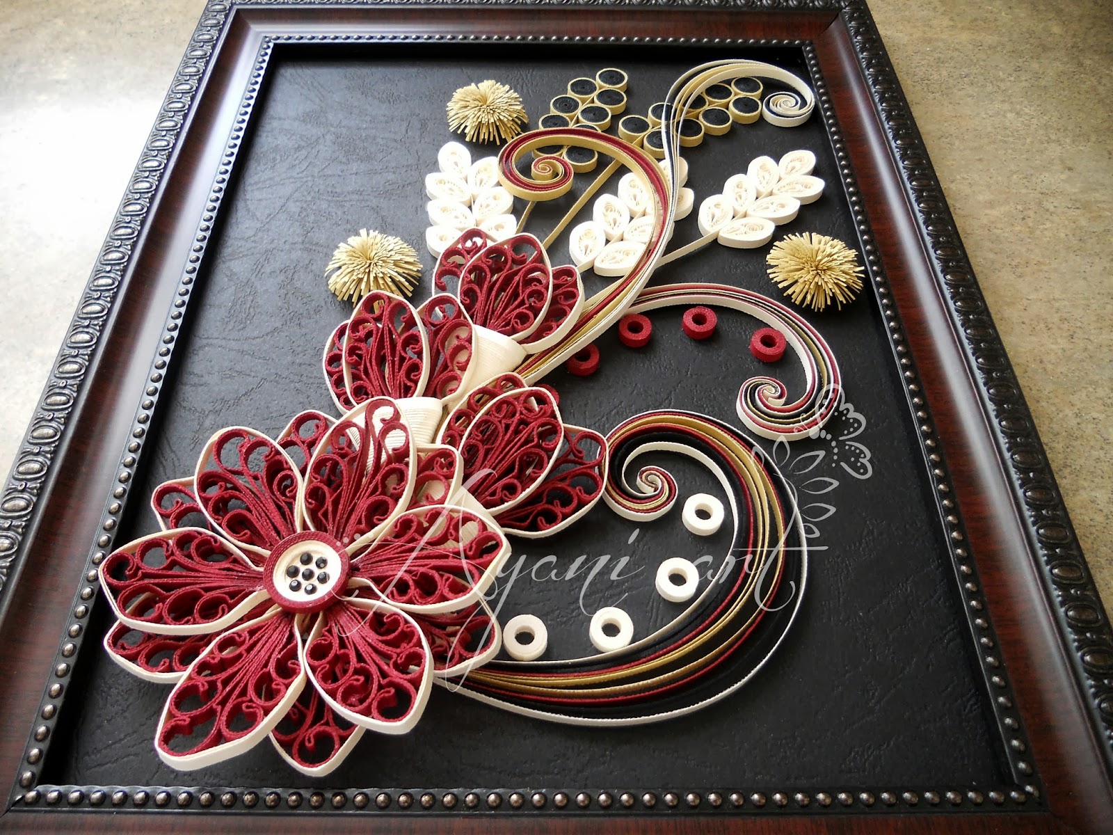 Ayani art Quilling in elegant vintage colors
