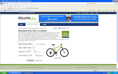 Mountain Bike Size Calculator on On The Above Picture It Will Take You To Mountain Bike Size Calculator
