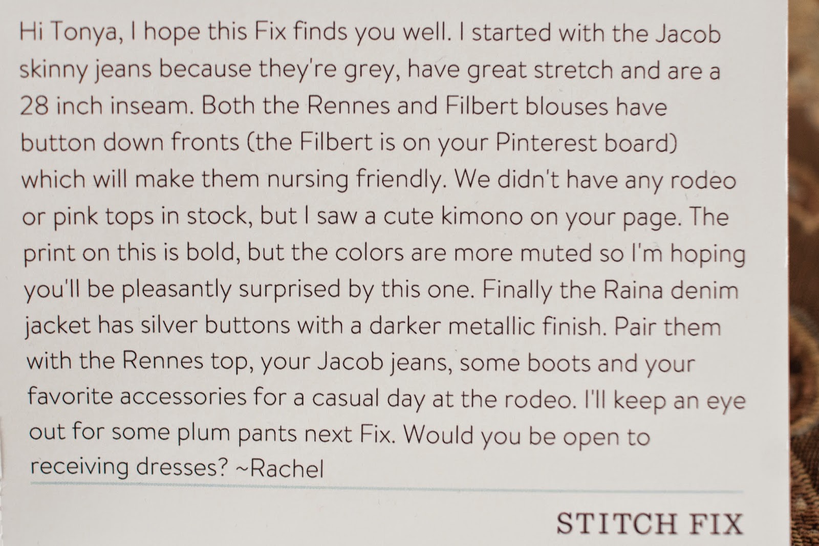 stitch fix notes