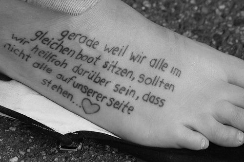 quotes for foot tattoos. foot tattoo designs for girls.