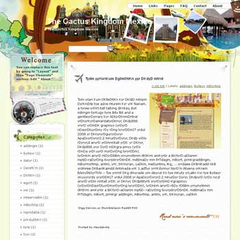 The Cactus Kingdom Mexico Blogger Template. beautifull template blogger