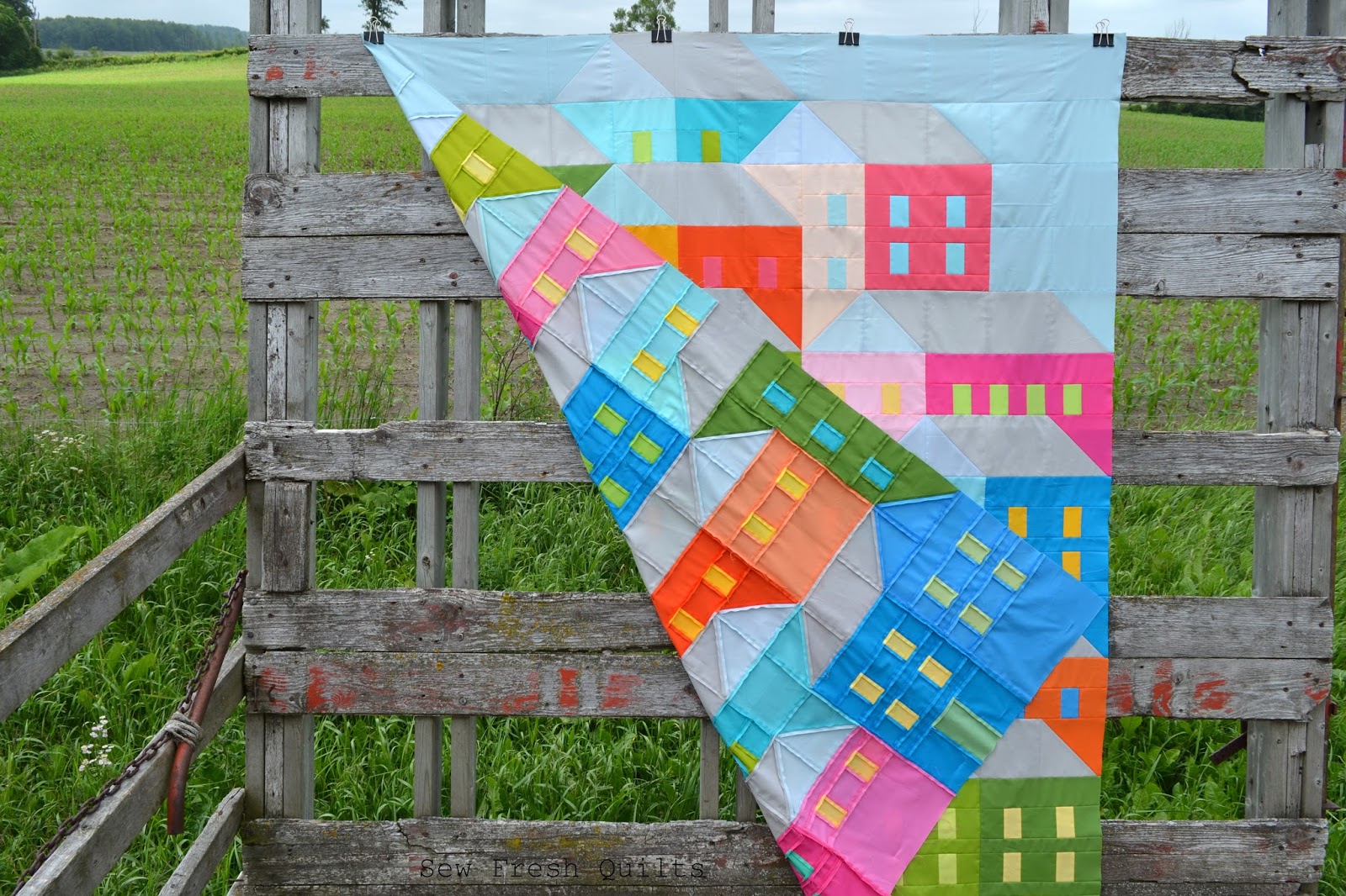 Sew Fresh Quilts Hillside Houses Quilt Along