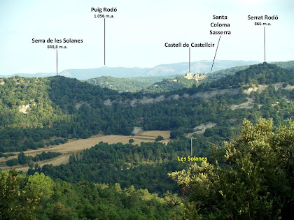 Panoràmica cap al nord-oest des de l'ermita de Barnils Panoràmica cap al nord-oest des de l'ermita de Barnils