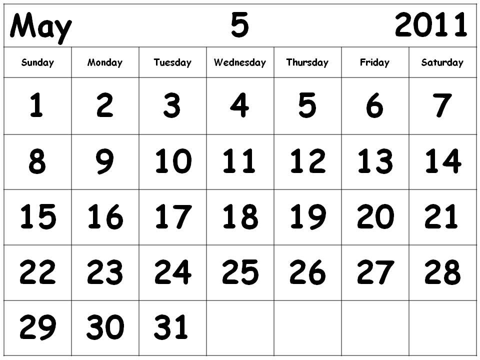 monthly calendar printable 2011. Free printable 2011 calendar.