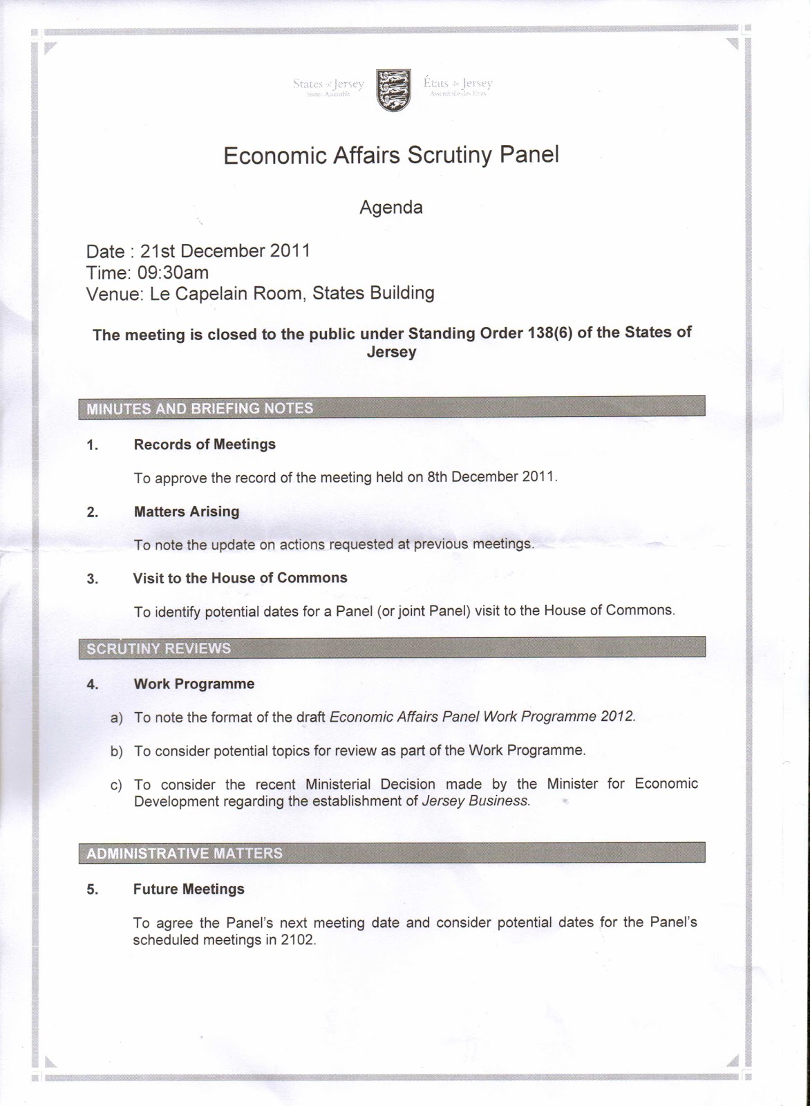 basic meeting agenda template
