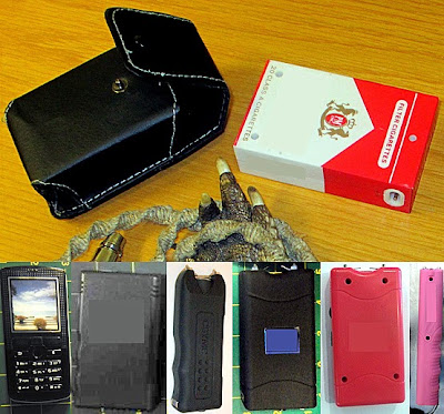 (L-R) Stun Guns Discovered at MCO, LAS, LAS, ECP, LAS, MKE, SEA