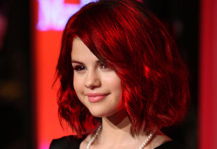 selena gomez with red hair