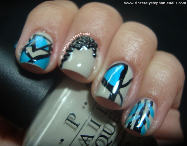 abstract nail art